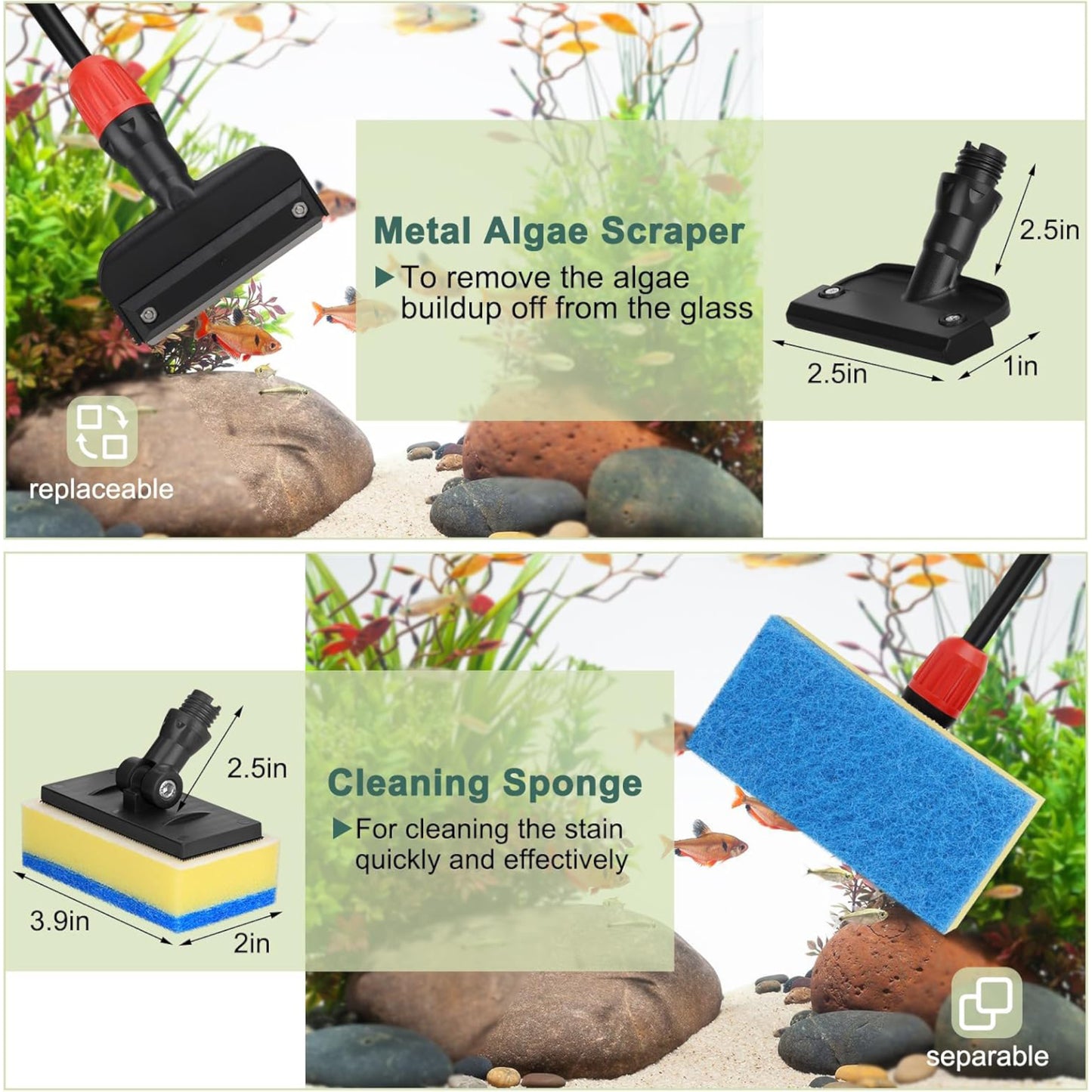Hygger Aquarium Cleaning Set 6-In-1