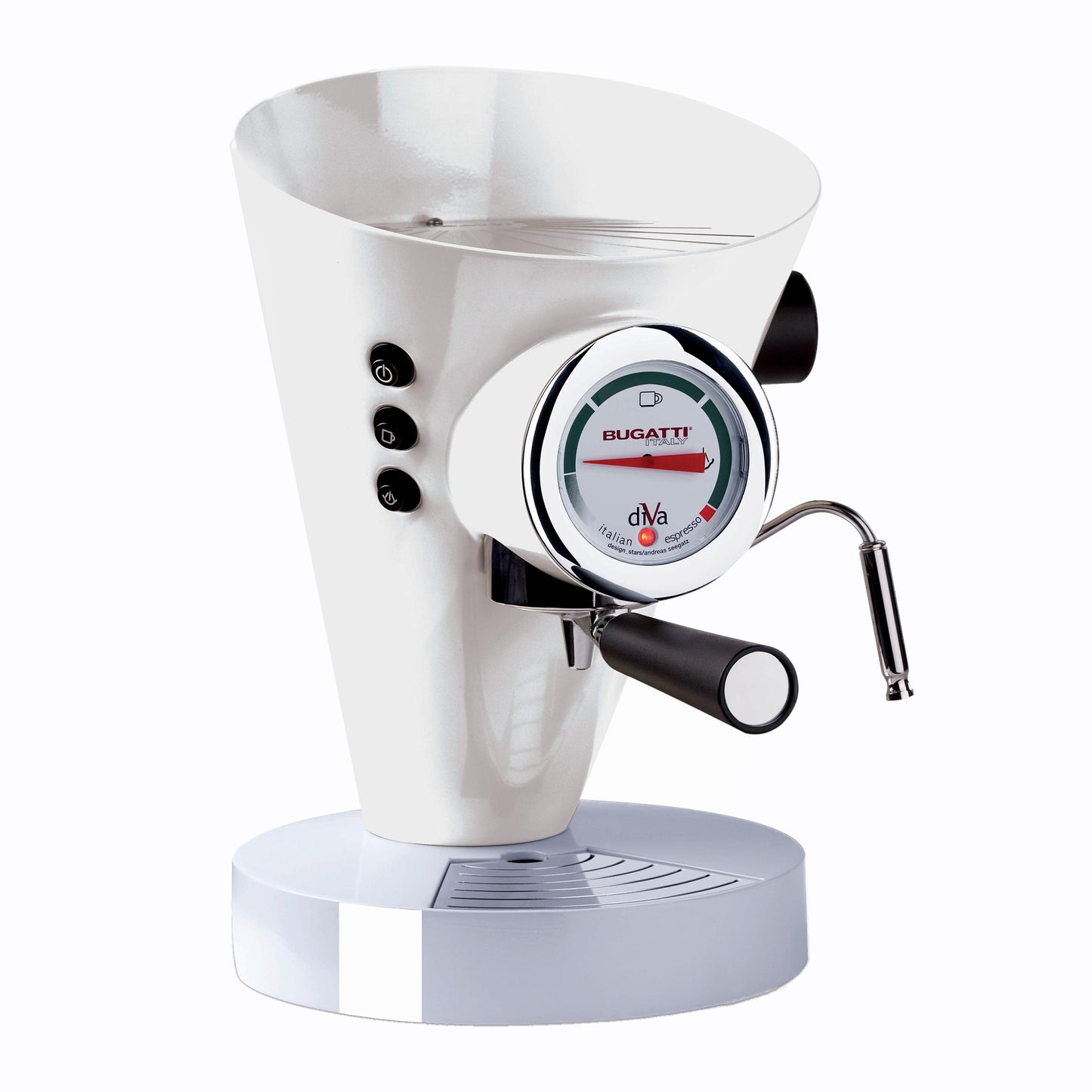 Bugatti Italy Diva Light Details Espresso Coffee Machine - White