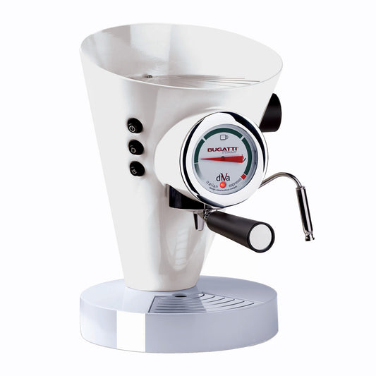 Bugatti Italy Diva Light Details Espresso Coffee Machine - White