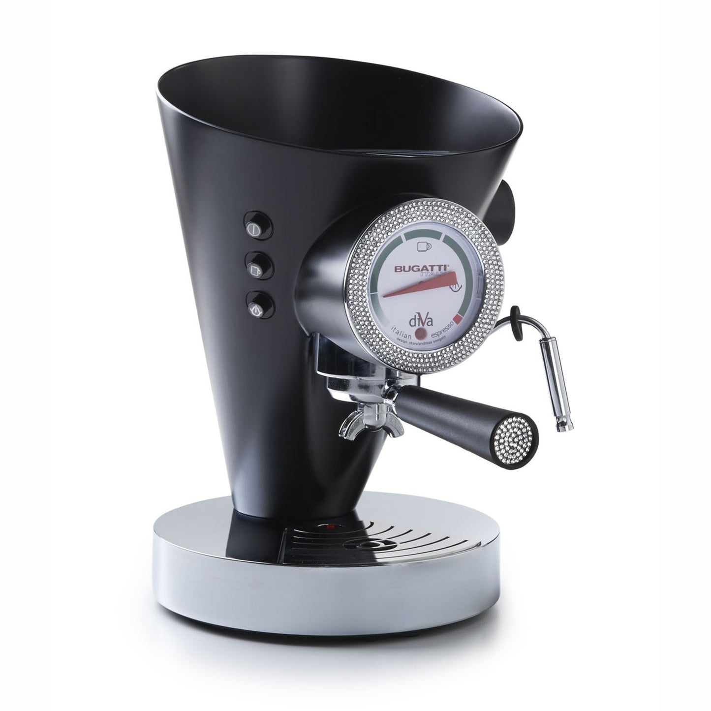 Bugatti Italy Diva Light Details Espresso Coffee Machine - Black