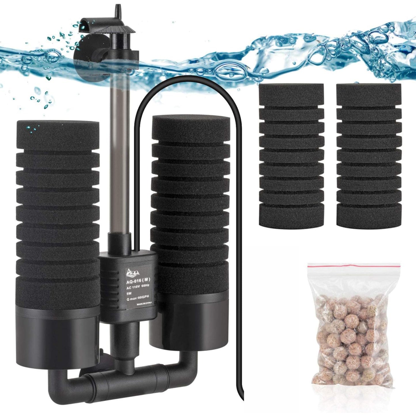 Hygger Aquarium Double Sponge Filter