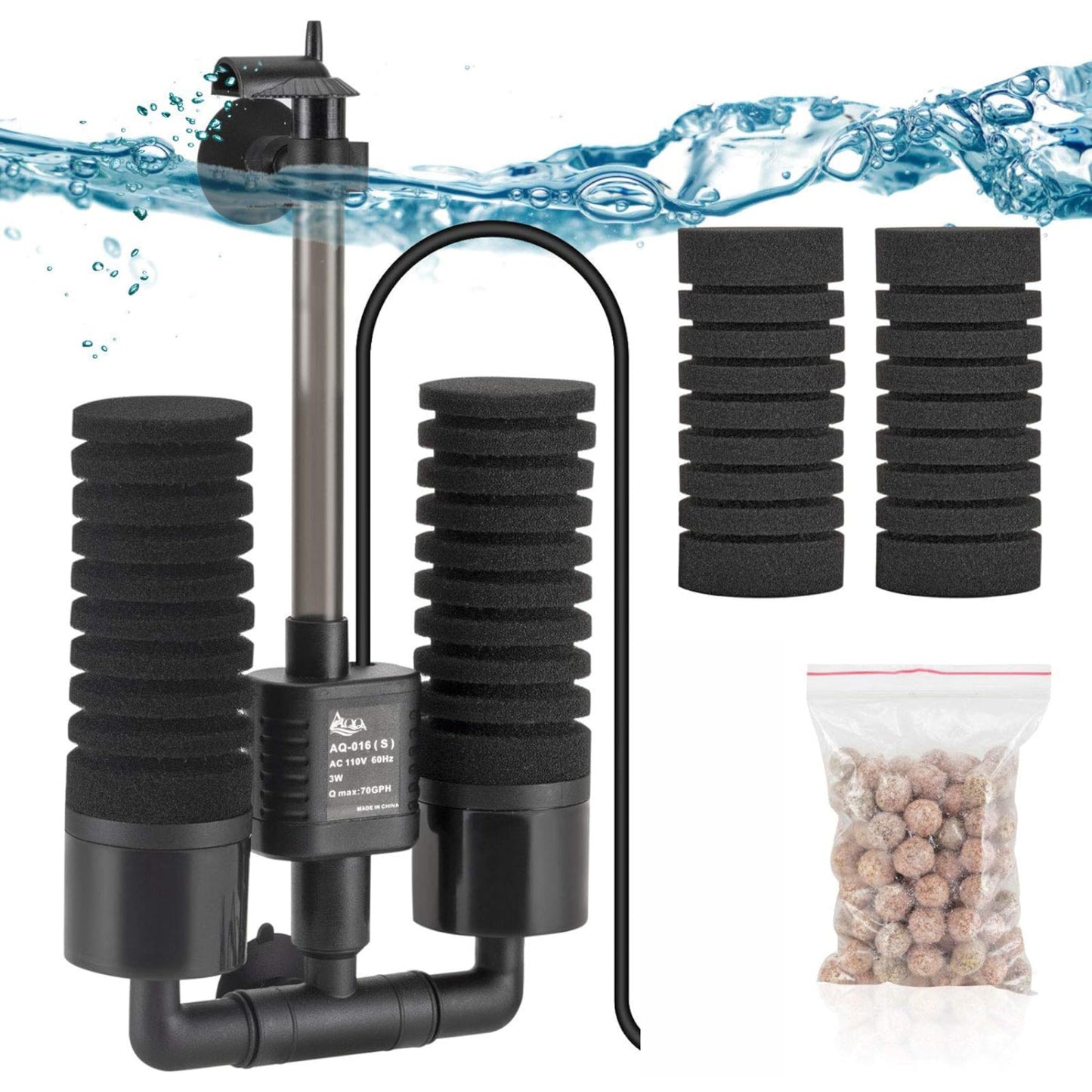 Hygger Aquarium Double Sponge Filter