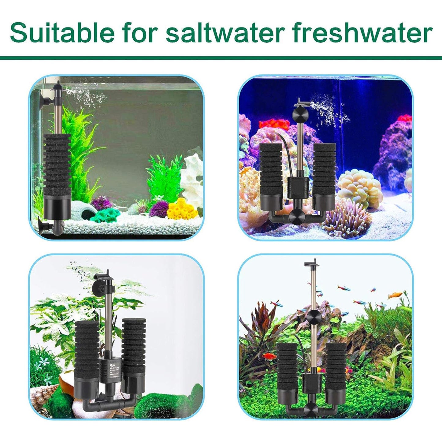 Hygger Aquarium Double Sponge Filter