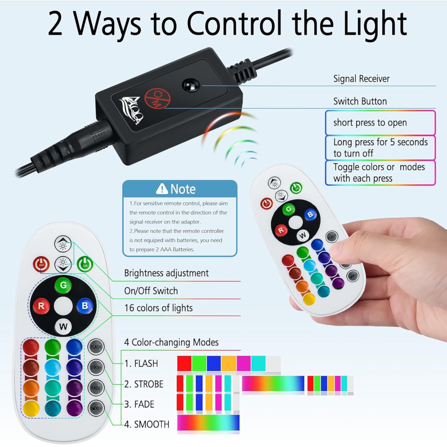 Hygger Aquarium Submersible LED Light Bubbler Decoration