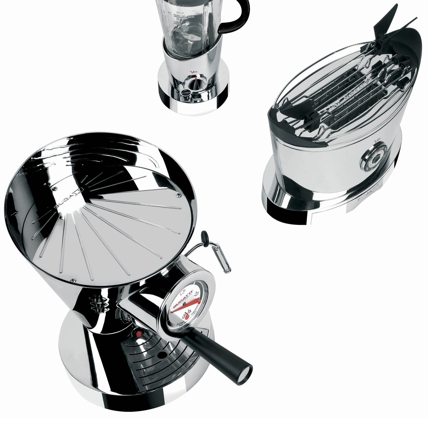 Bugatti Volo 2-Slice Toaster - Chrome