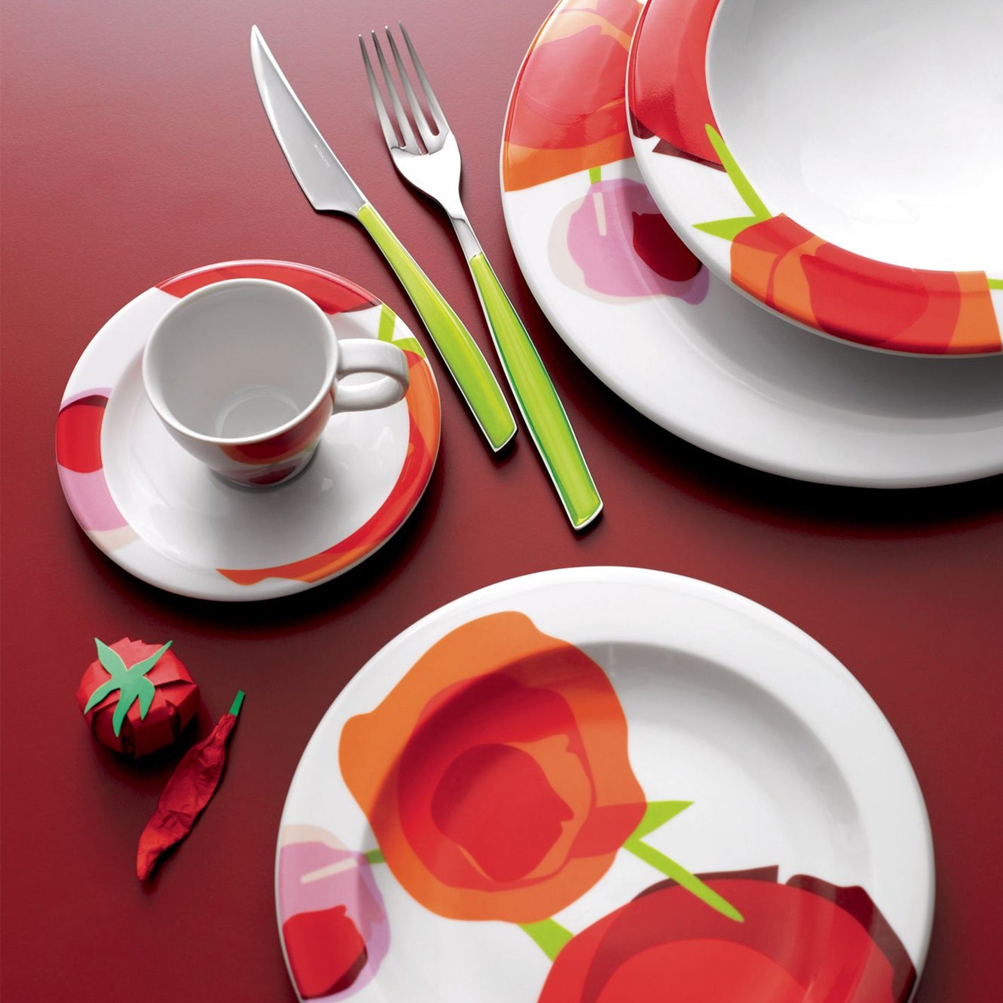Bugatti Glamour 24-piece Cutlery Set - Apple Green
