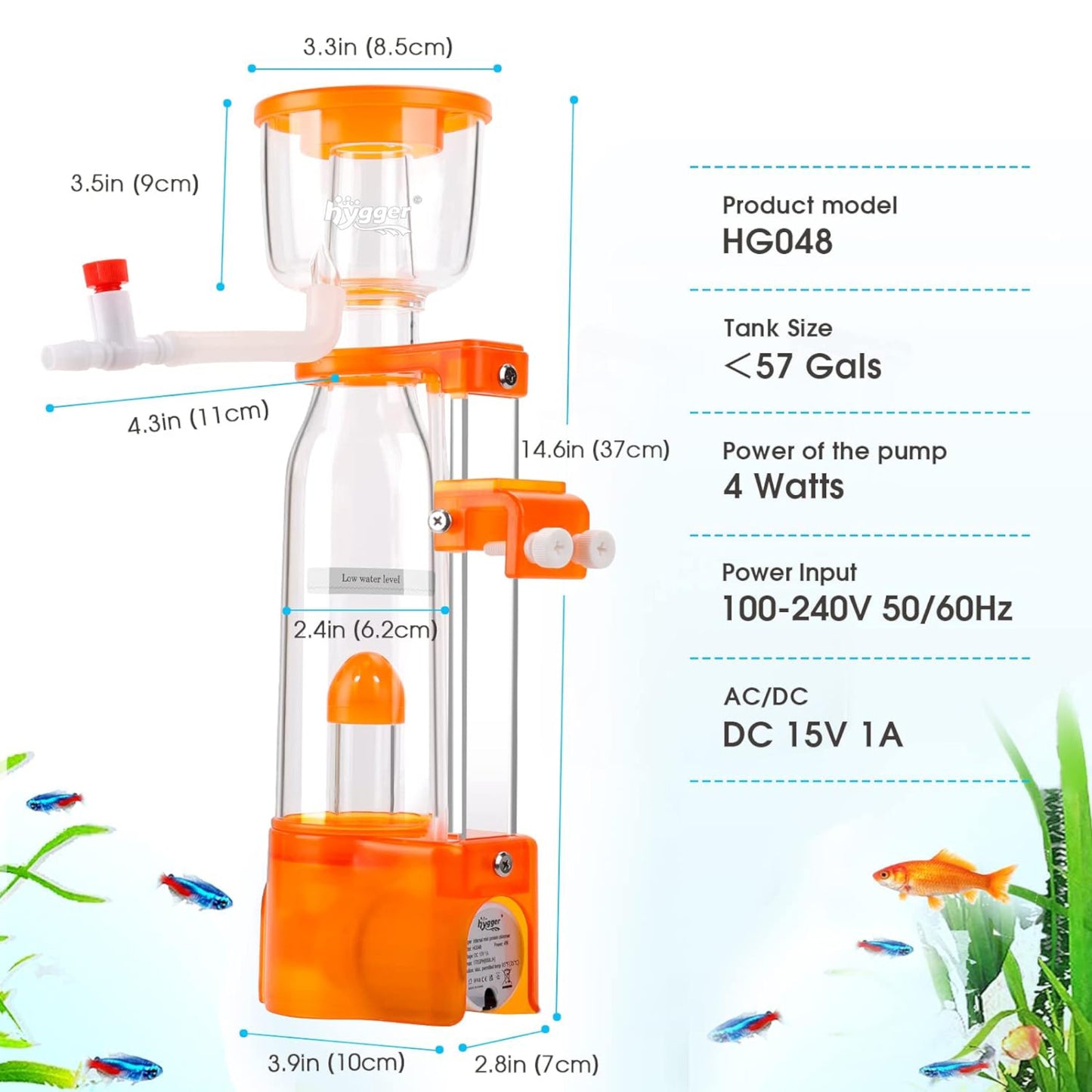 Hygger Internal Mini Protein Skimmer