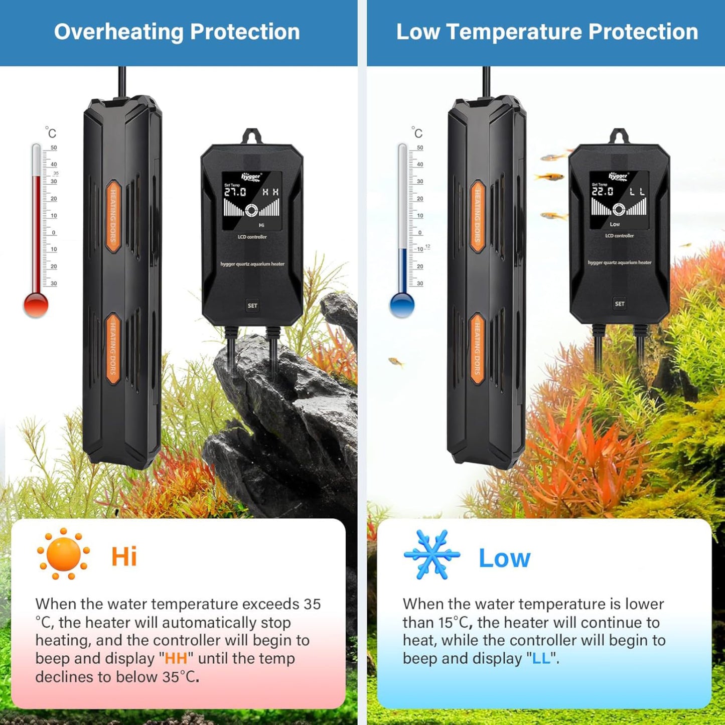 Hygger Aquarium Intelligent Quartz Heater