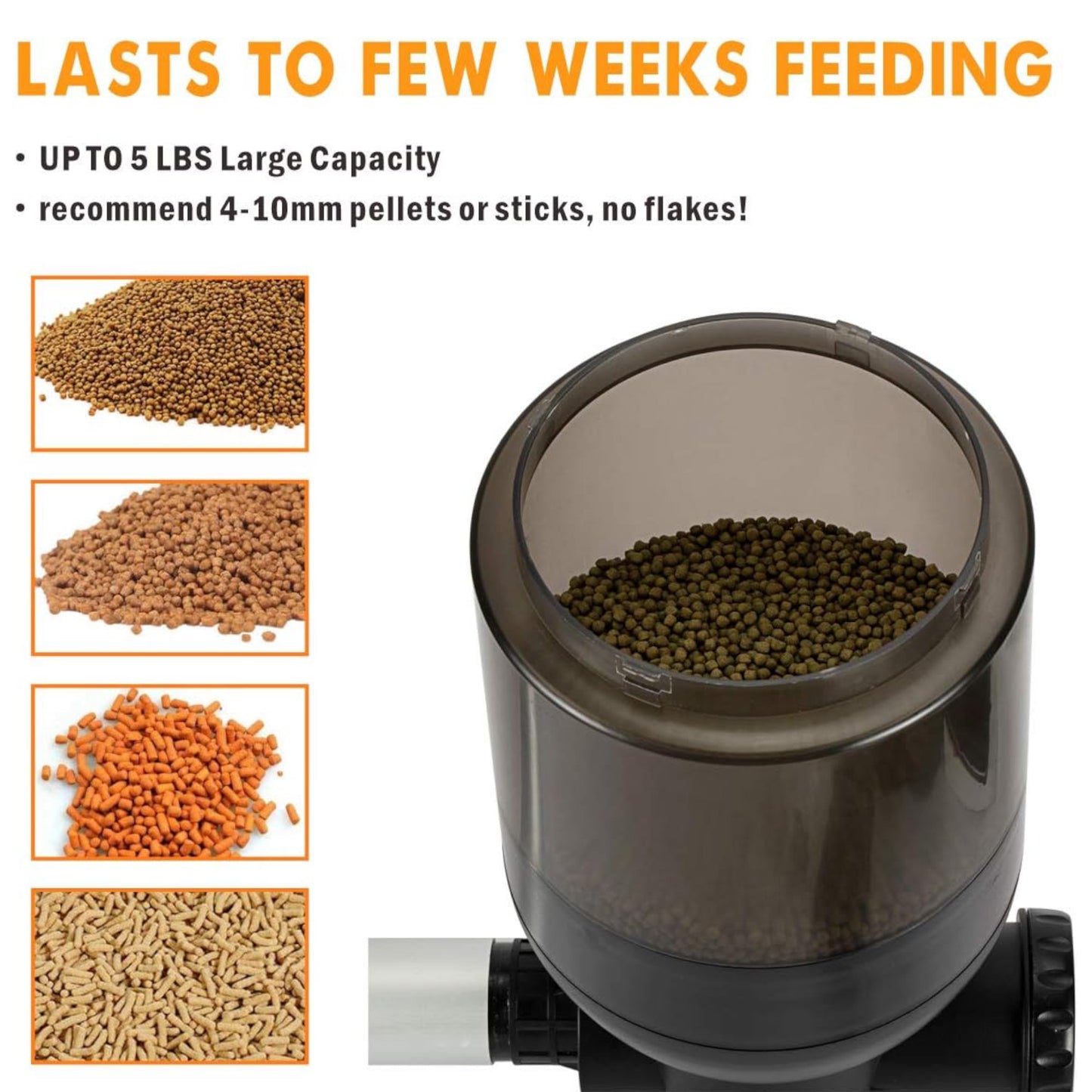 Hygger Automatic Pond Fish Feeder