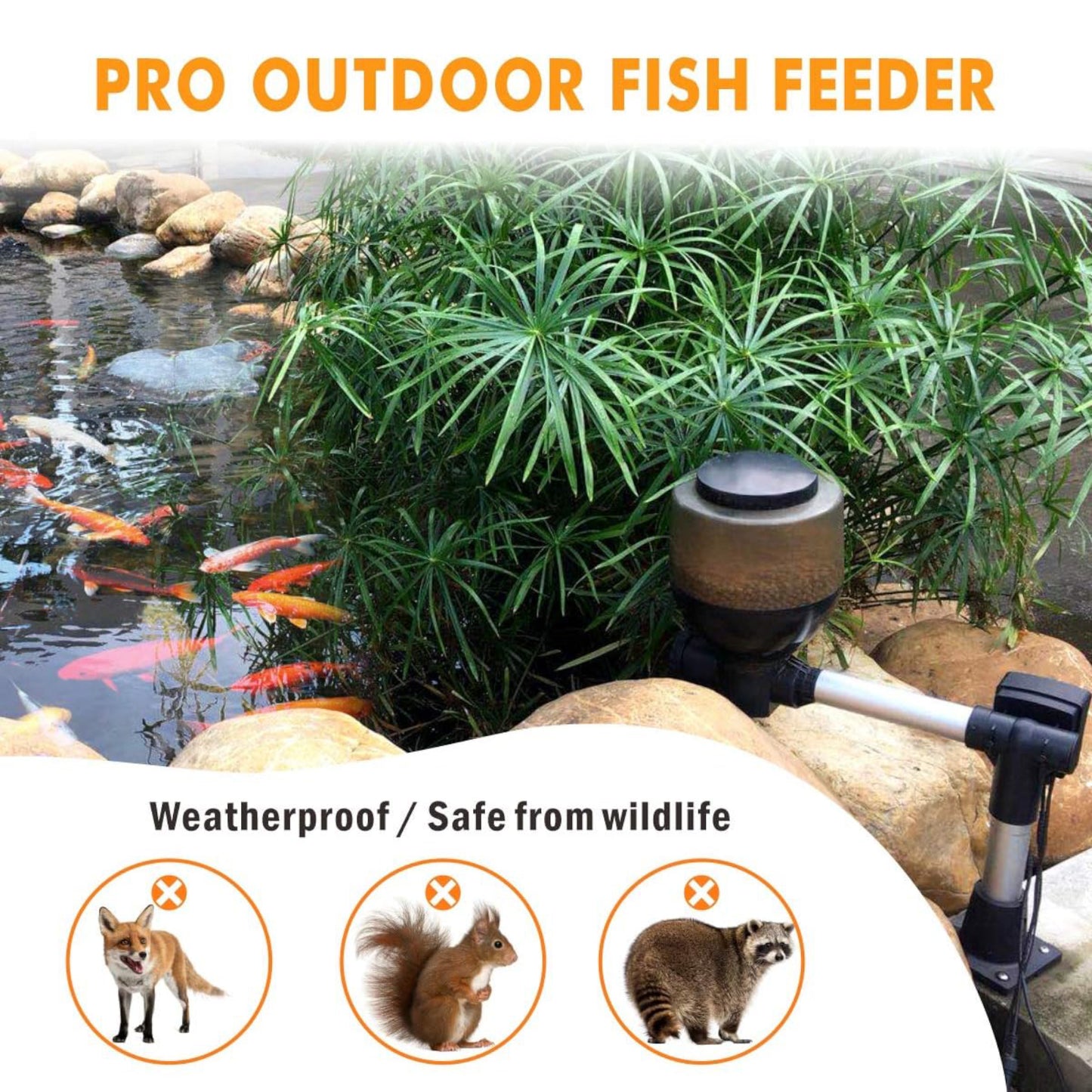 Hygger Automatic Pond Fish Feeder