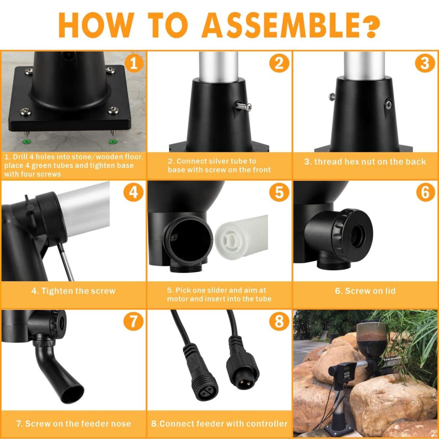 Hygger Automatic Pond Fish Feeder