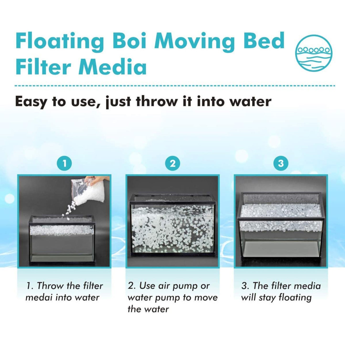 Hygger High Surface Area Floating Moving Filter Bio Media - Small