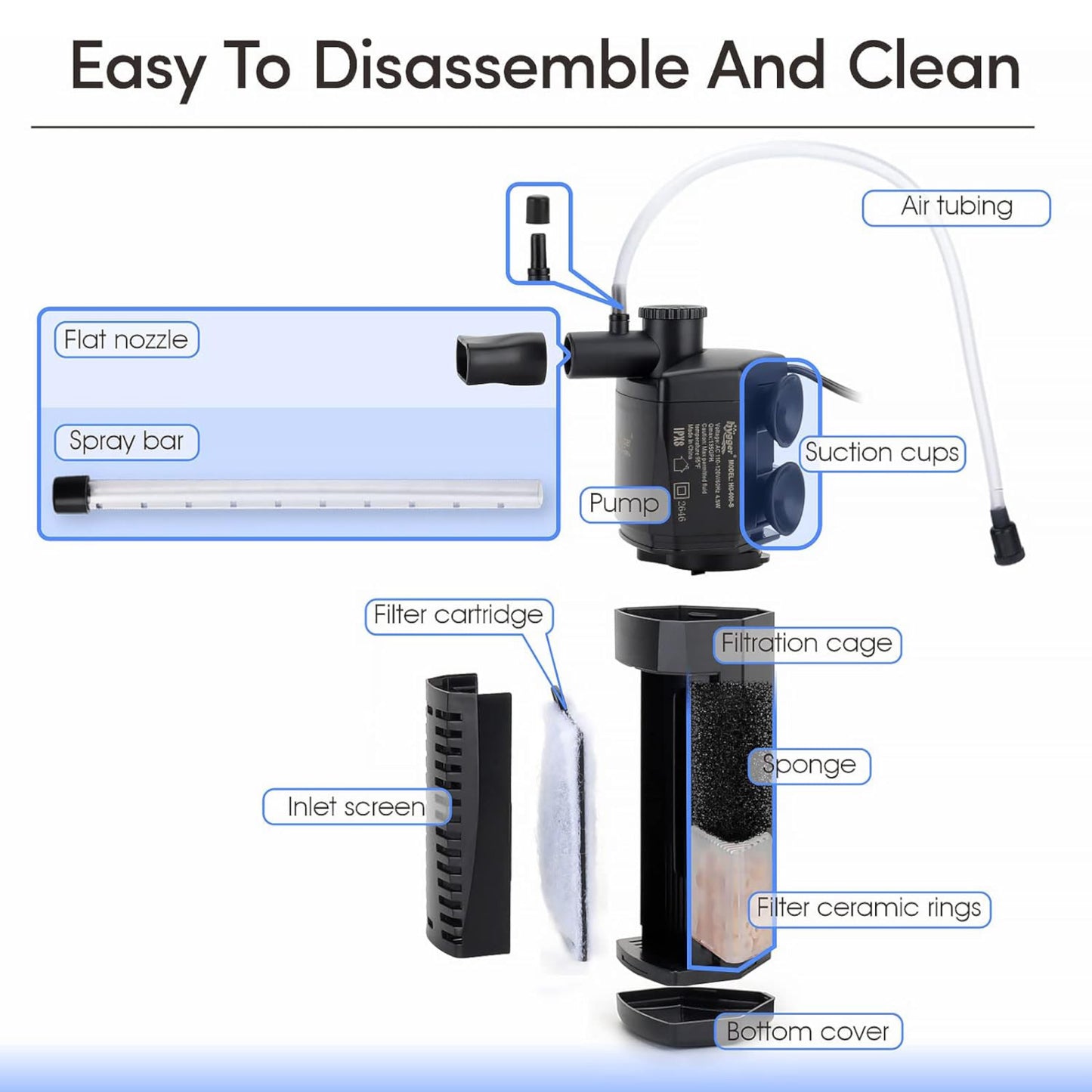 Hygger Internal Aquarium Canister Filter