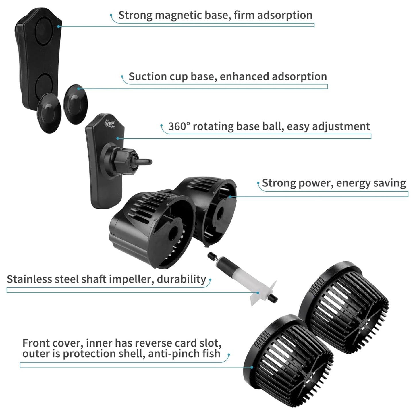 Hygger Double Head Wave Maker with Double Powerhead Pump