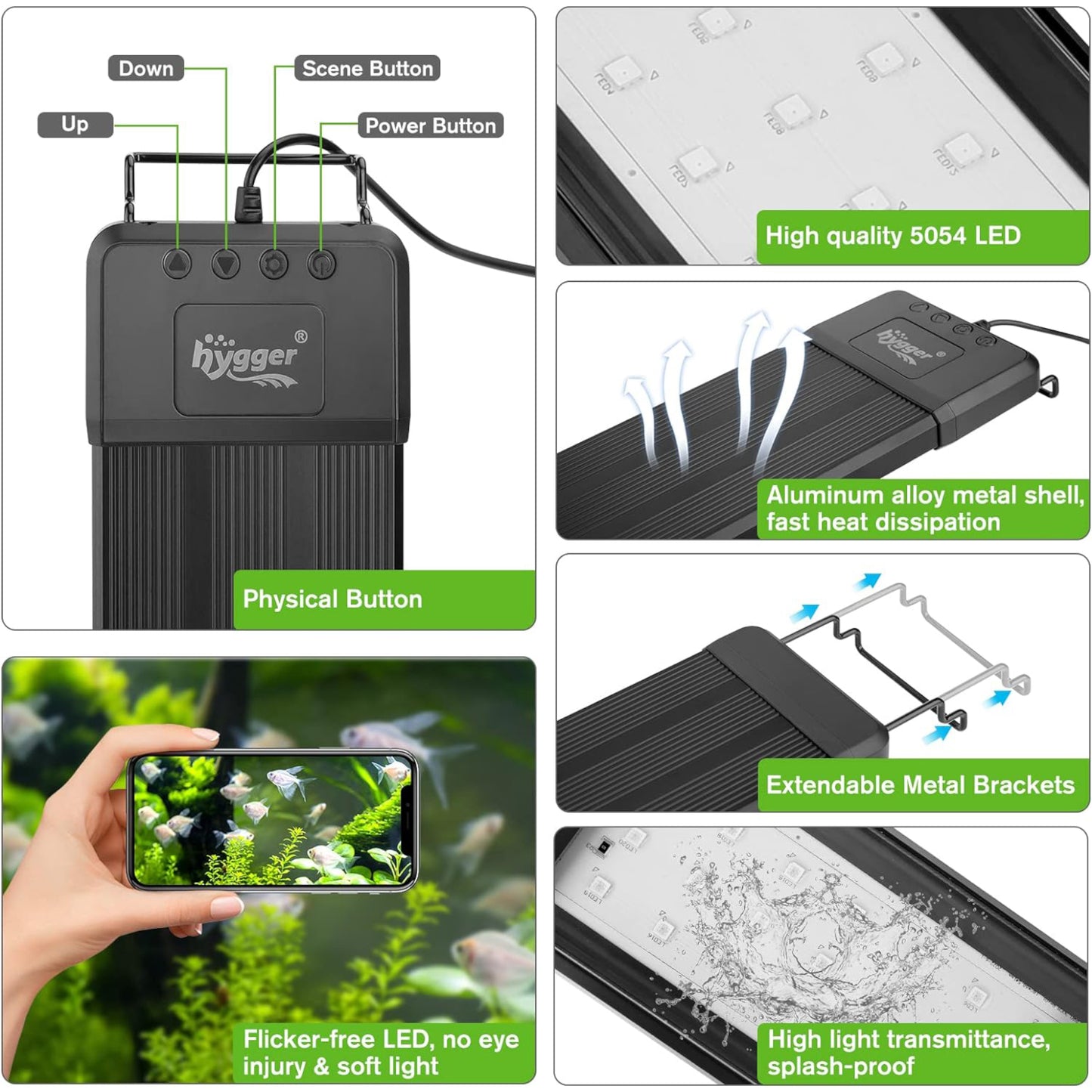Hygger Aquarium Bluetooth LED Light with App Control