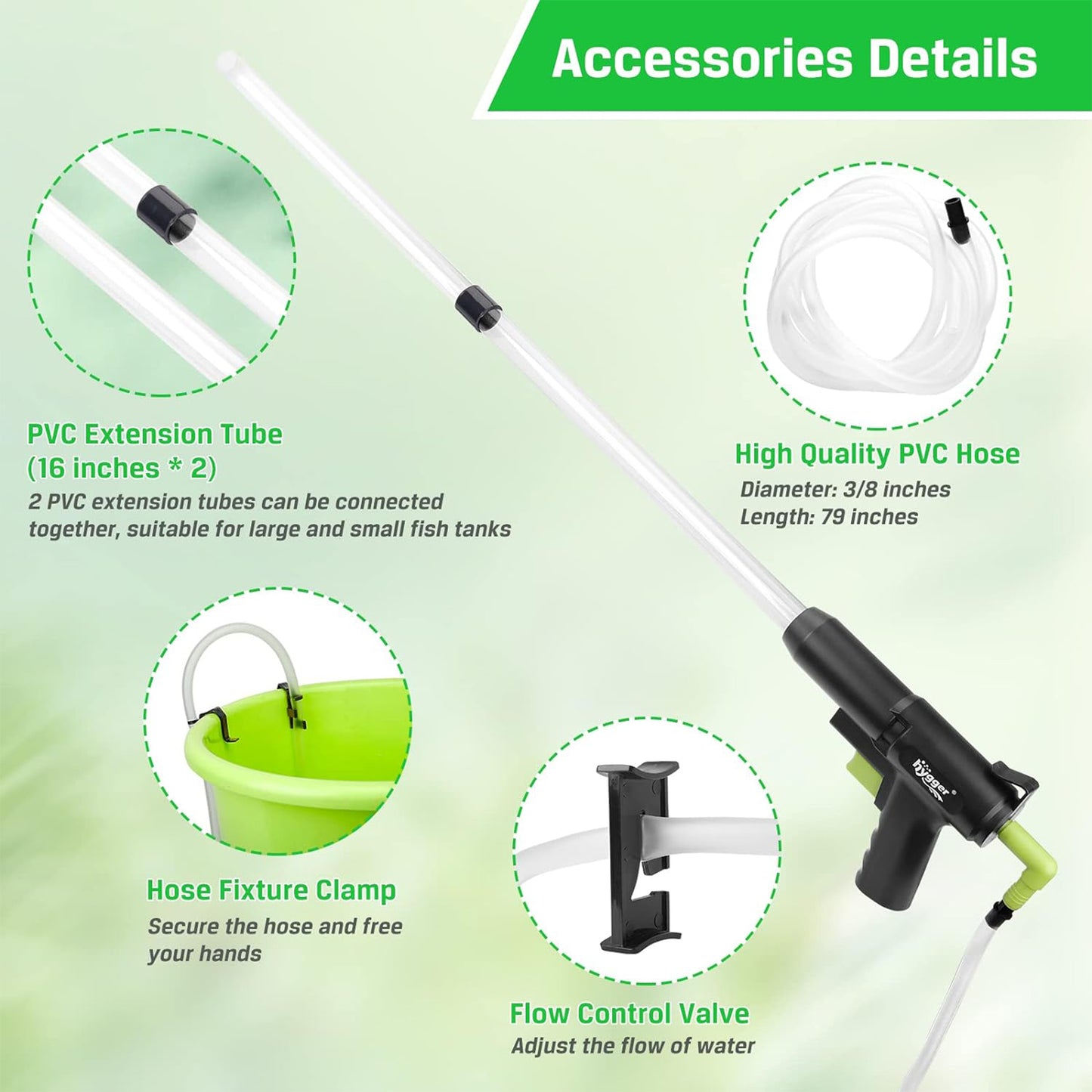 Hygger Aquarium Vacuum Gravel Cleaner