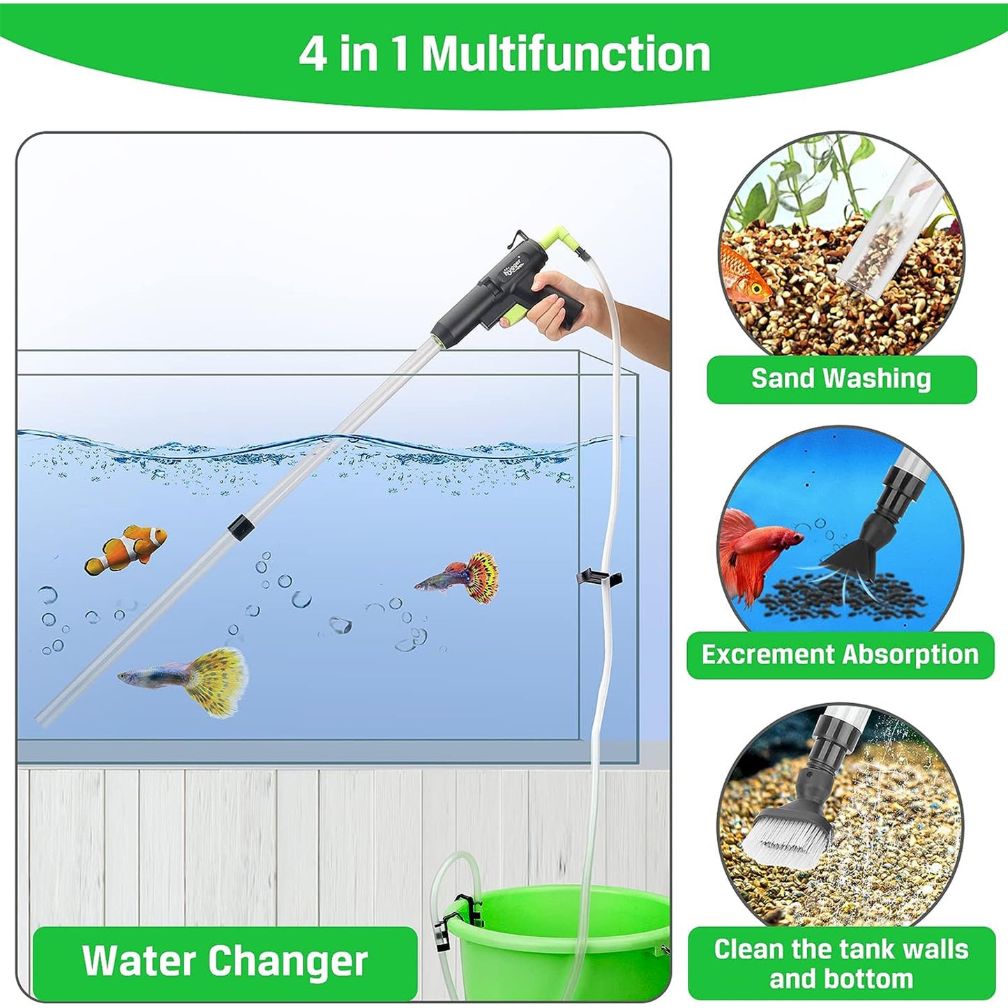 Hygger Aquarium Vacuum Gravel Cleaner