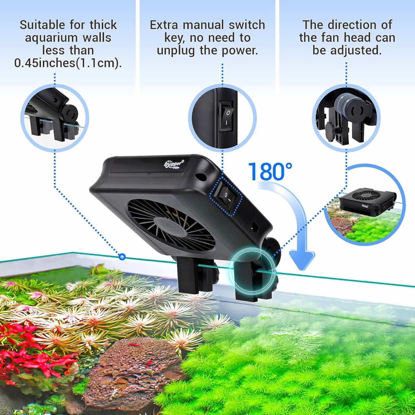 Hygger Aquarium Chiller Cooling Fan