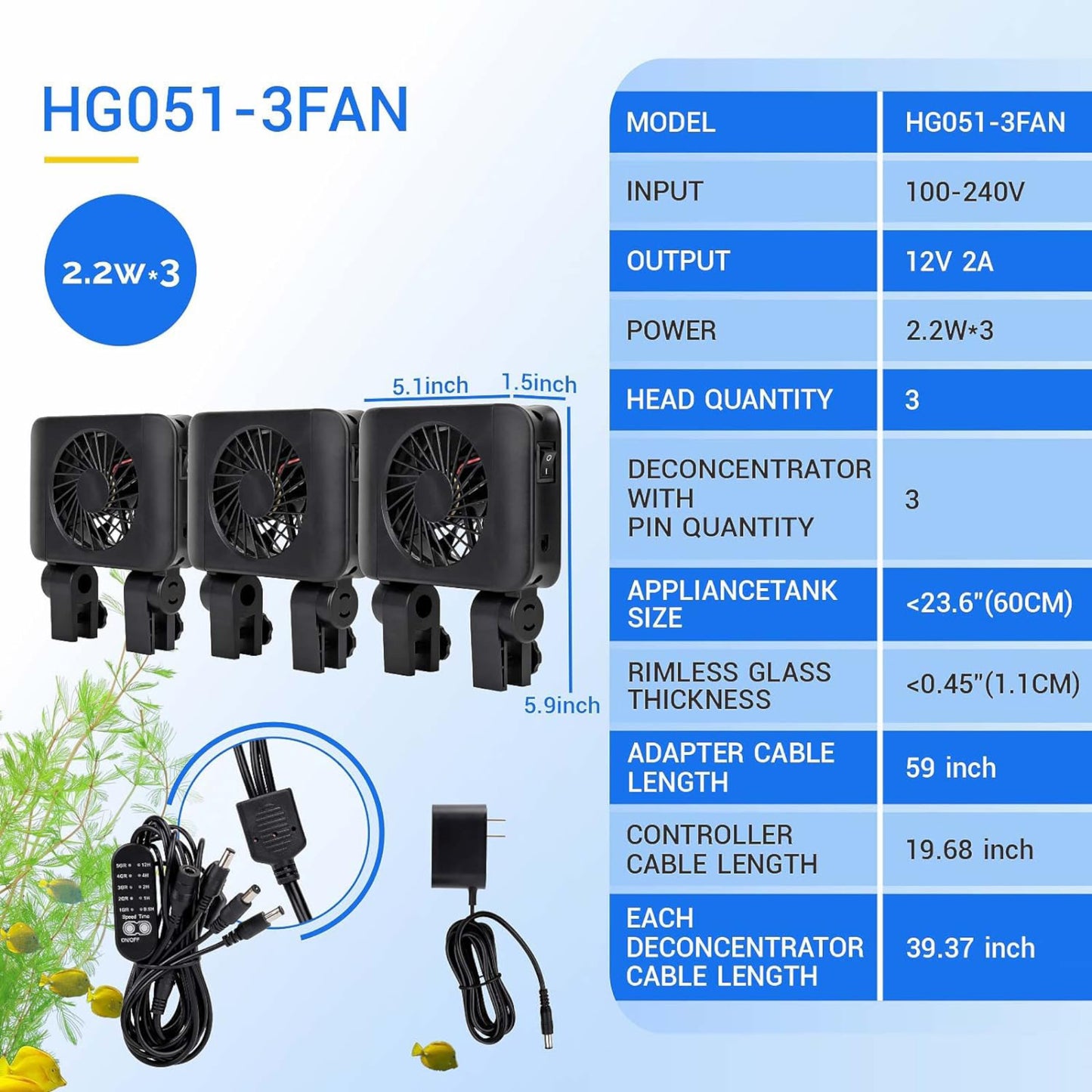 Hygger Aquarium Chiller Cooling Fan