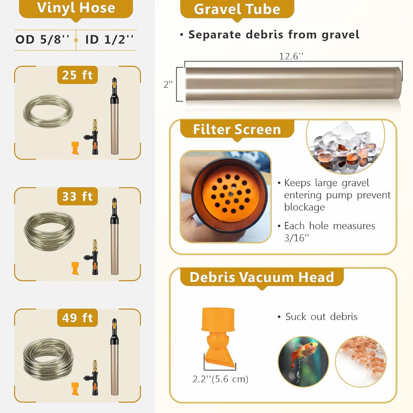 Hygger Aquarium Brass Water Changer