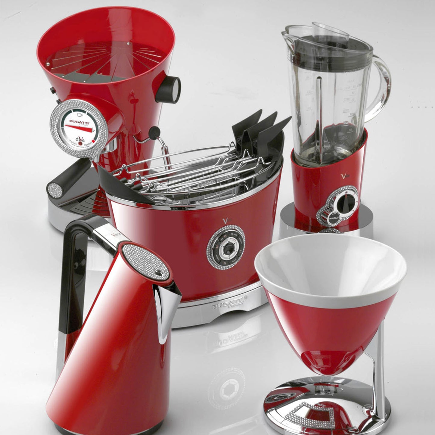 Bugatti Italy Volo Light Details Toaster - Chrome