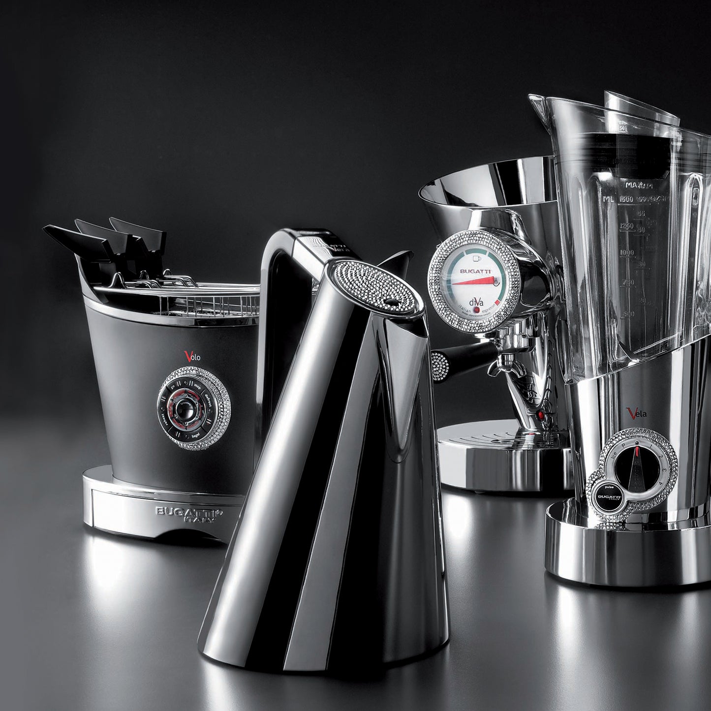 Bugatti Italy Volo Light Details Toaster - Black
