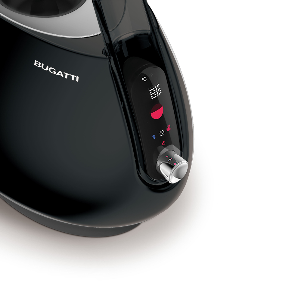 Bugatti Italy Jacqueline Kettle Smoky Handle - Black