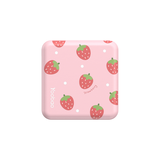 Yoobao Two Output Mini Cube 10000mAh Power Bank - Pink Strawberry