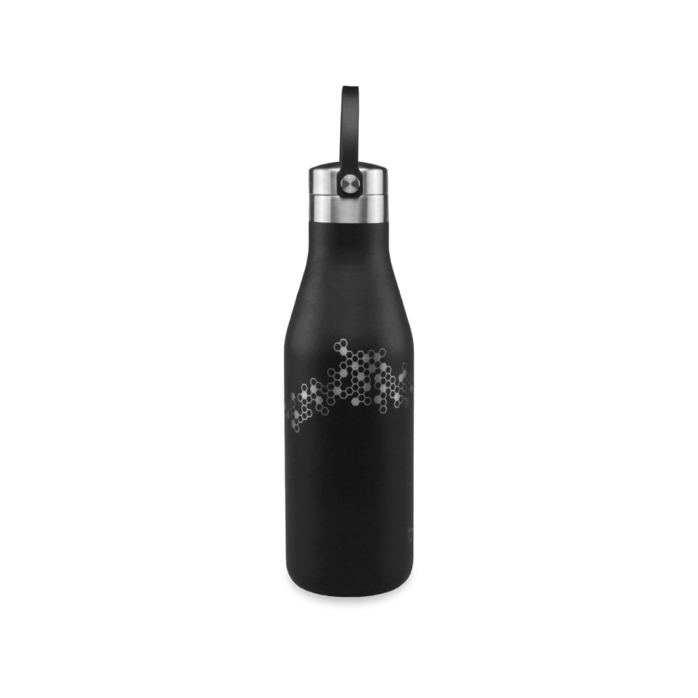 OHelo Black Bottle With Etched Bees