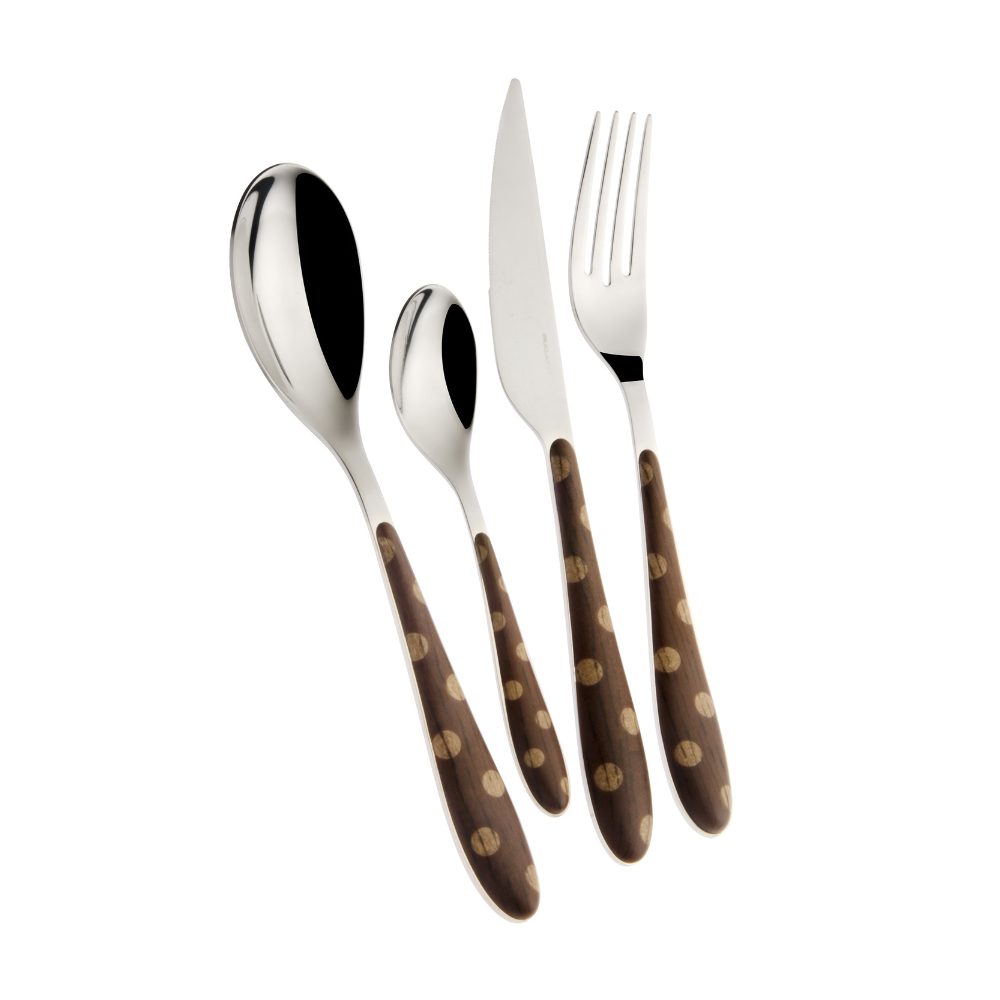 Bugatti Pois 24-piece Cutlery Set - Mahogany