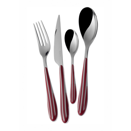 Bugatti Zebra 24-piece Cutlery Set - Red