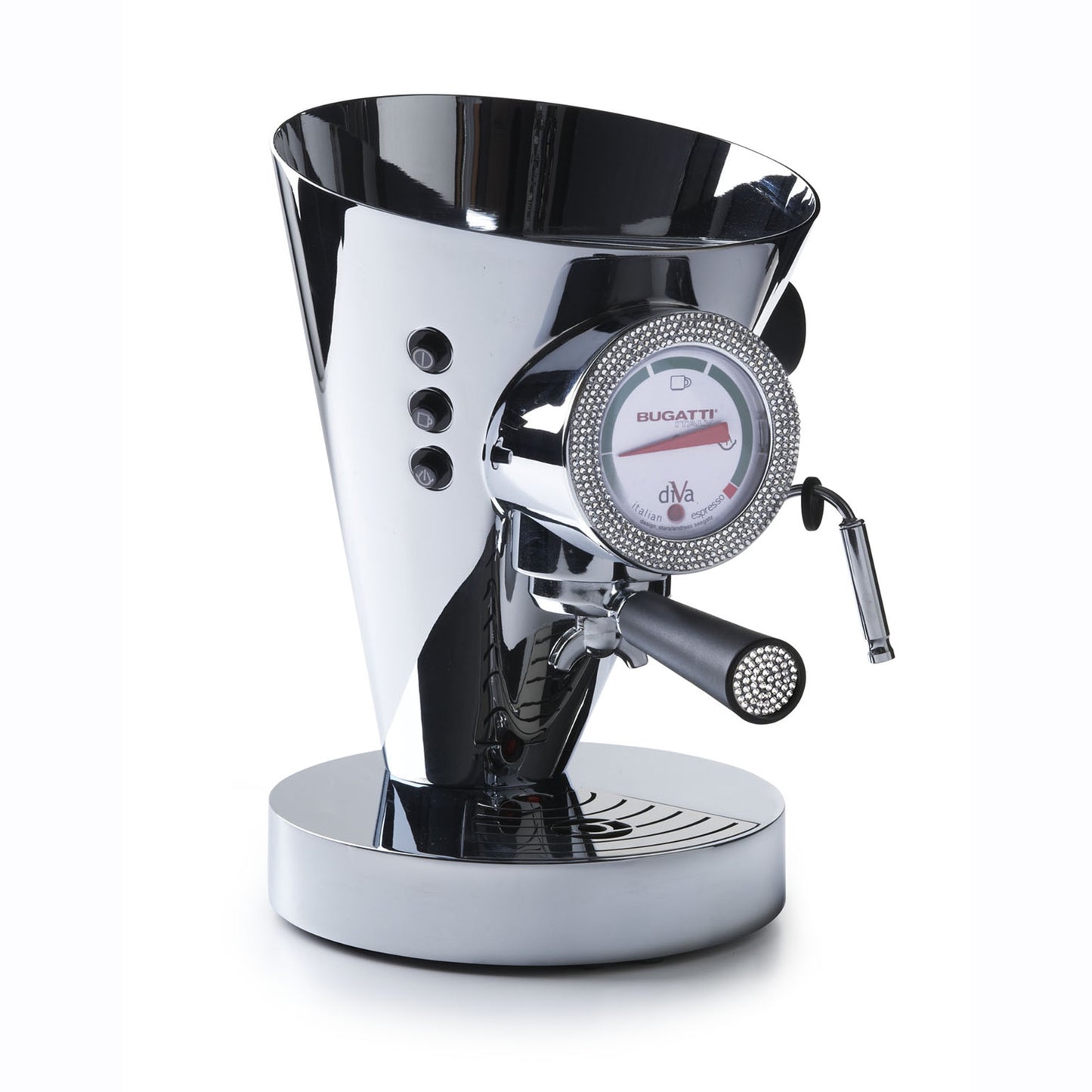 Bugatti Italy Diva Light Details Espresso Coffee Machine - Chrome