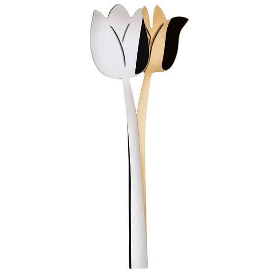 Bugatti Tulipano 2-piece Salad Set - Chrome & Gold