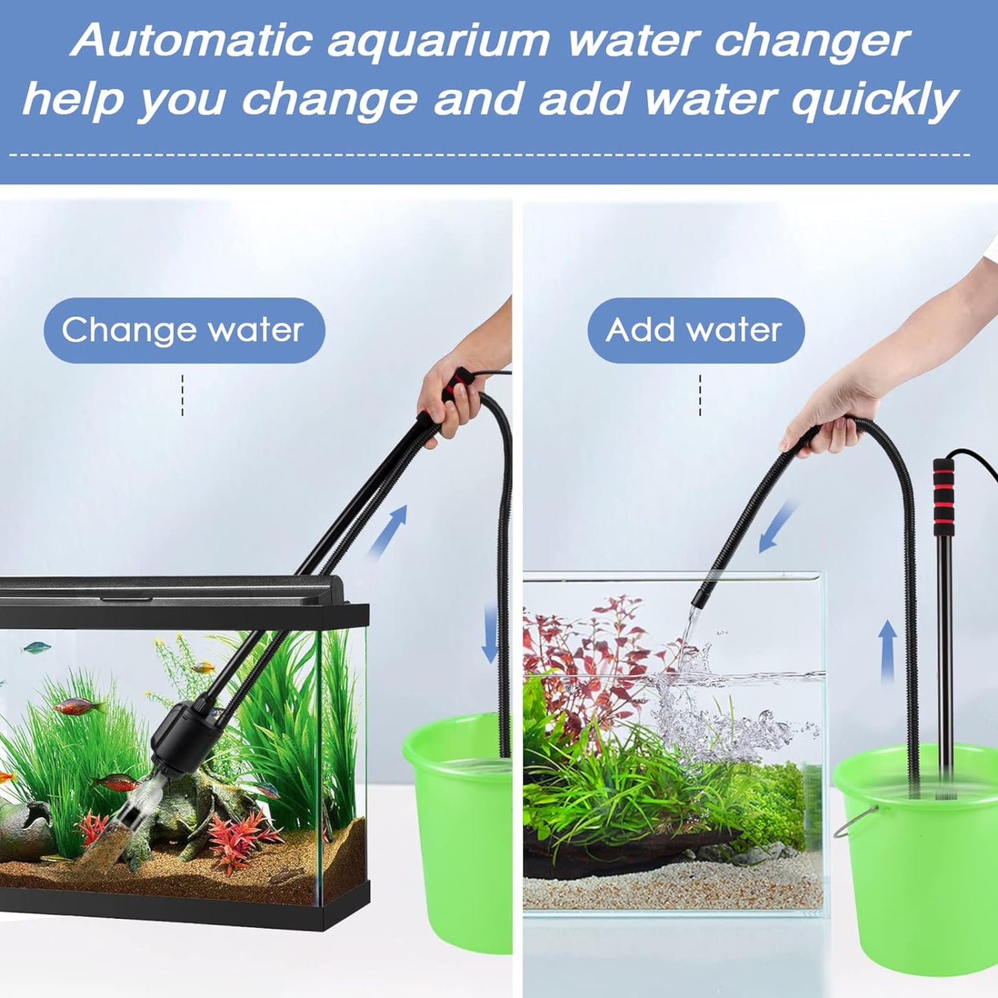 Hygger Aquarium Rechargeable Gravel Cleaner Kit