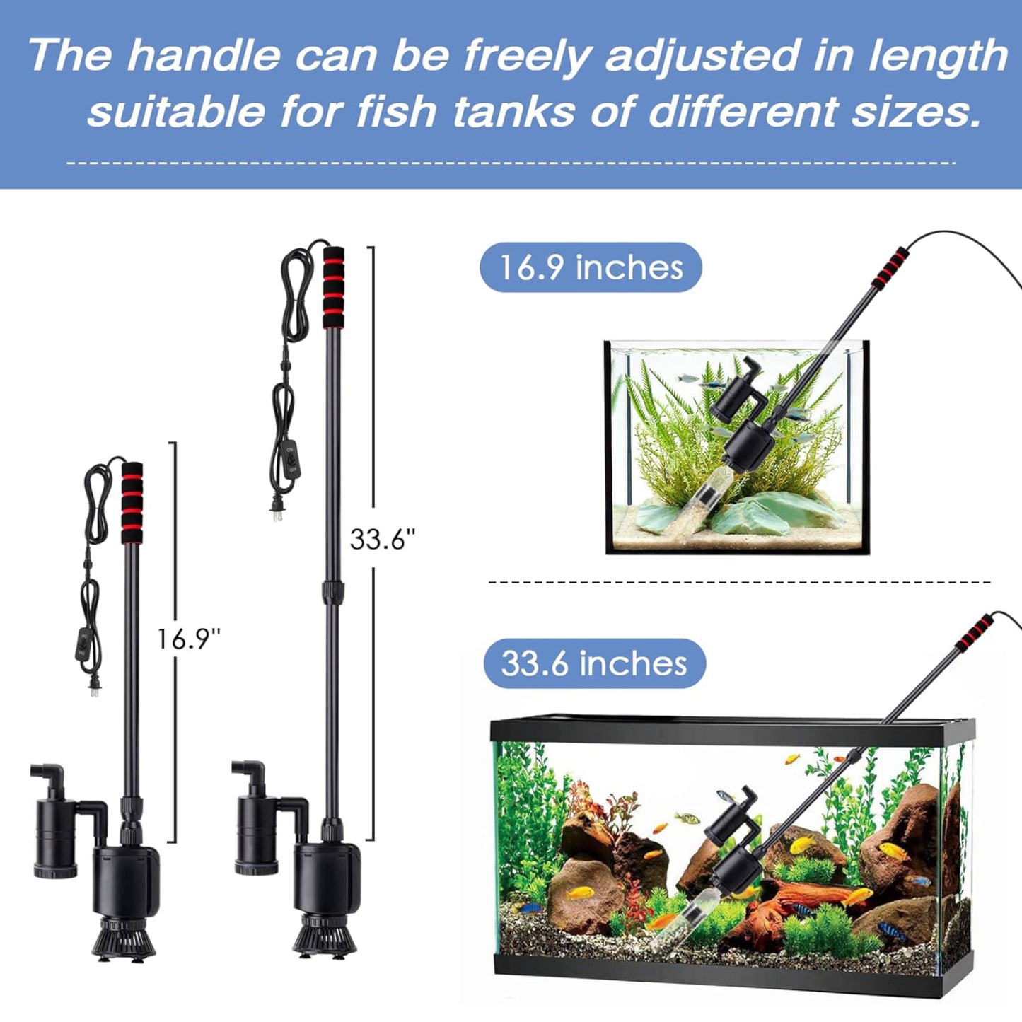 Hygger Aquarium Rechargeable Gravel Cleaner Kit