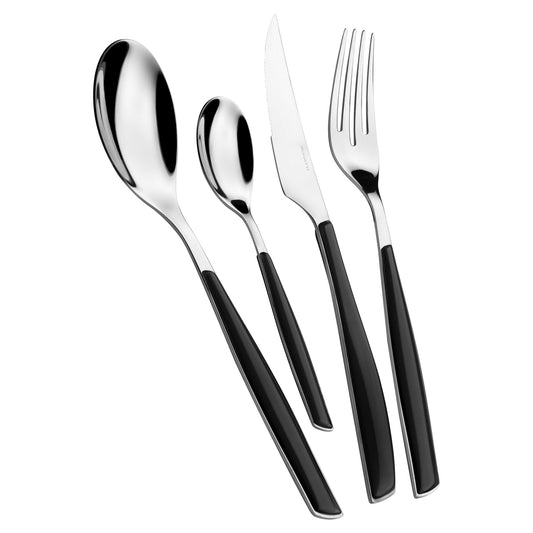 Bugatti Glamour 24-piece Cutlery Set - Black Piano