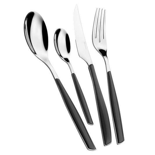 Bugatti Glamour 24-piece Cutlery Set - Smoky Black