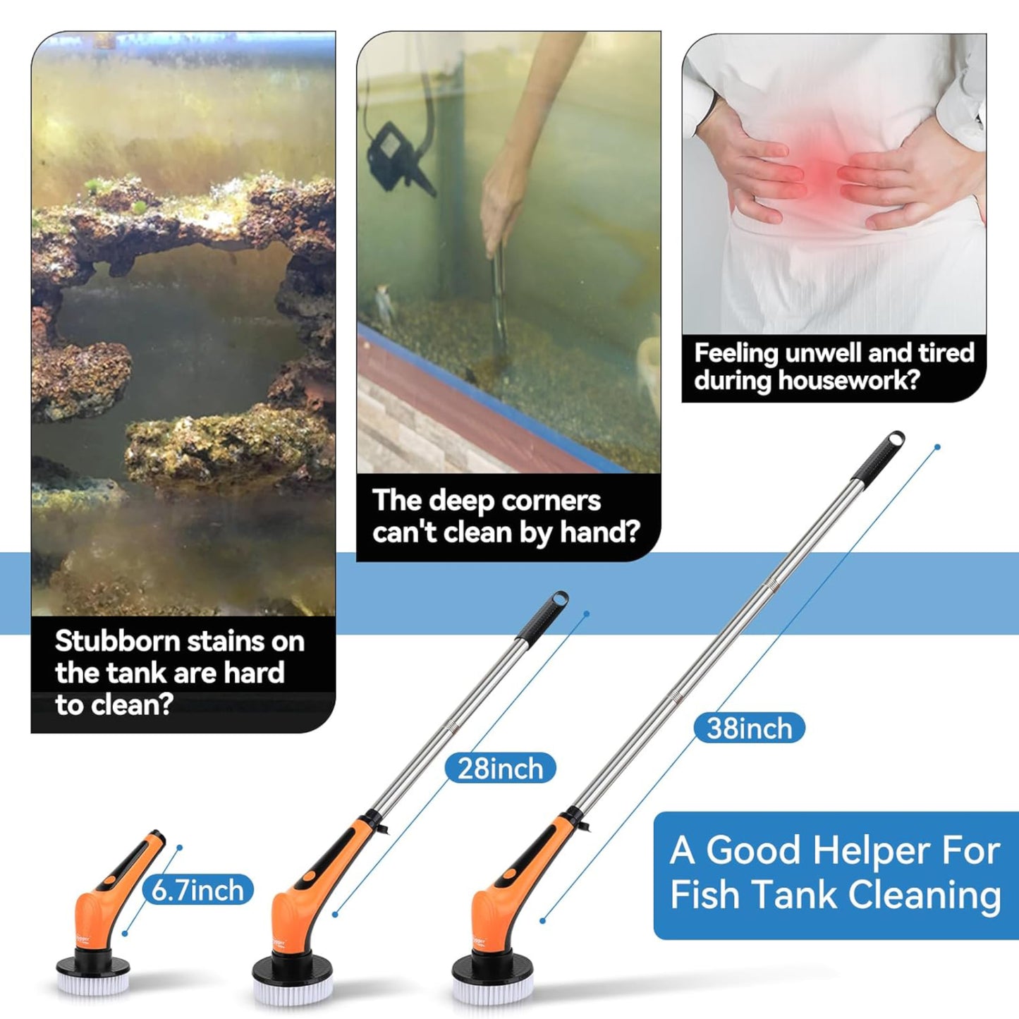 Hygger Aquarium Electric Cleaning Brush