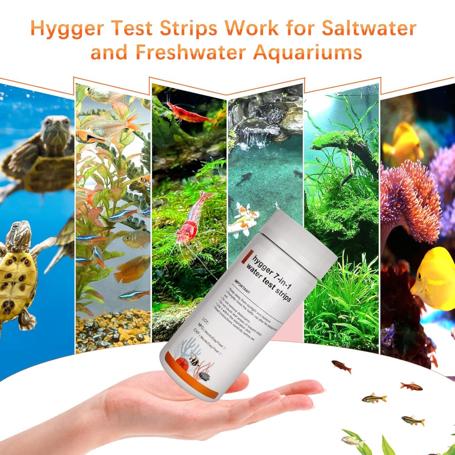 Hygger 7 in 1 Aquarium Test Strips