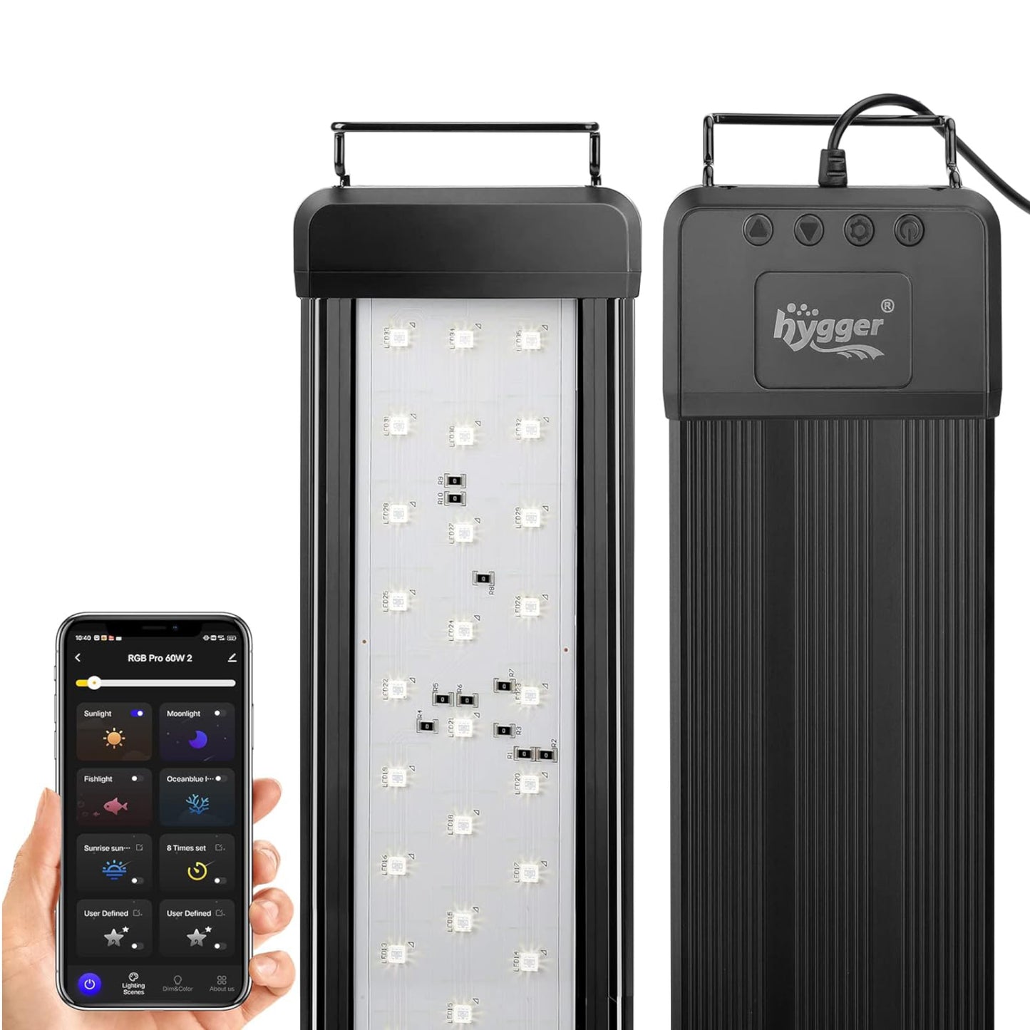 Hygger Aquarium Bluetooth LED Light 18W with App Control