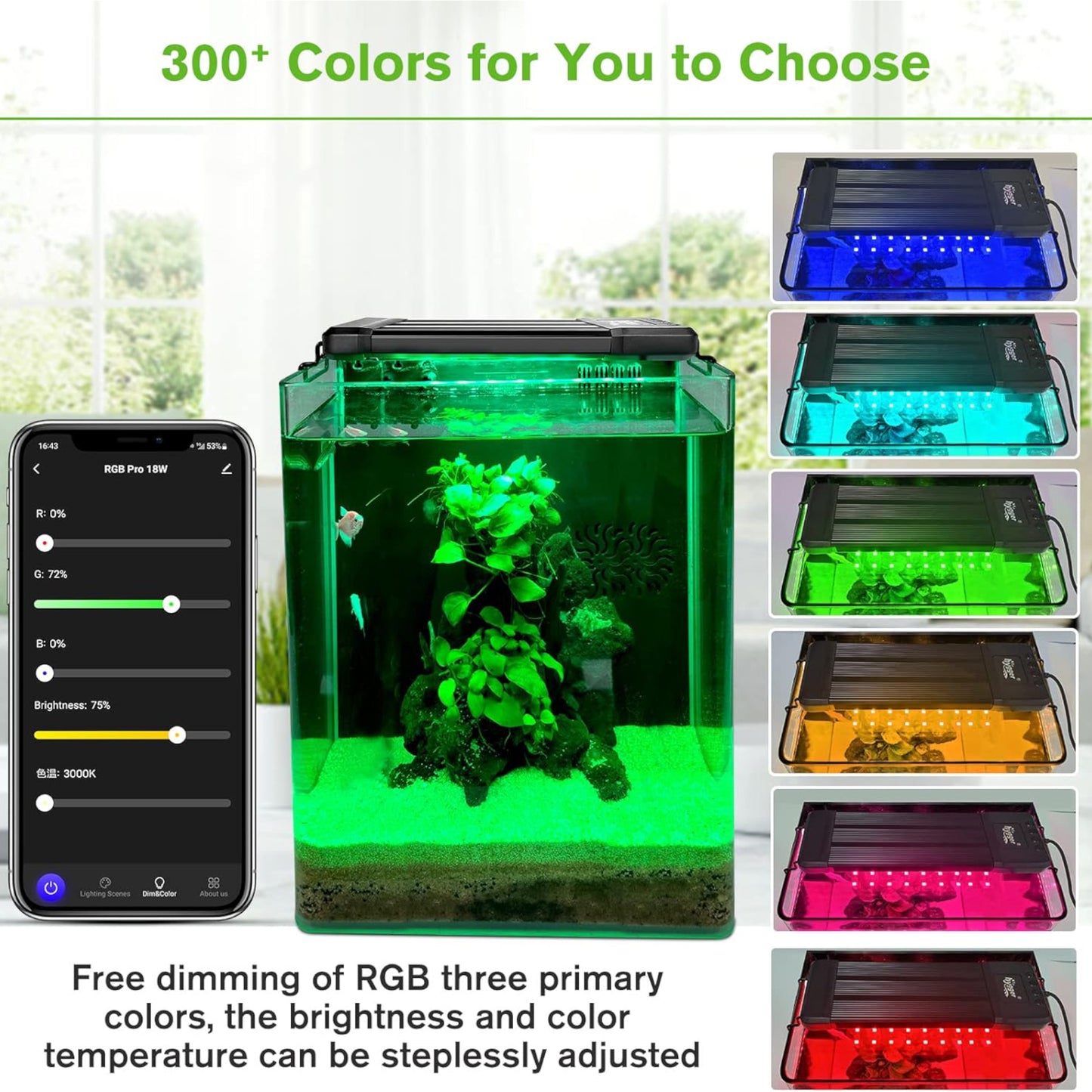 Hygger Aquarium Bluetooth LED Light 18W with App Control