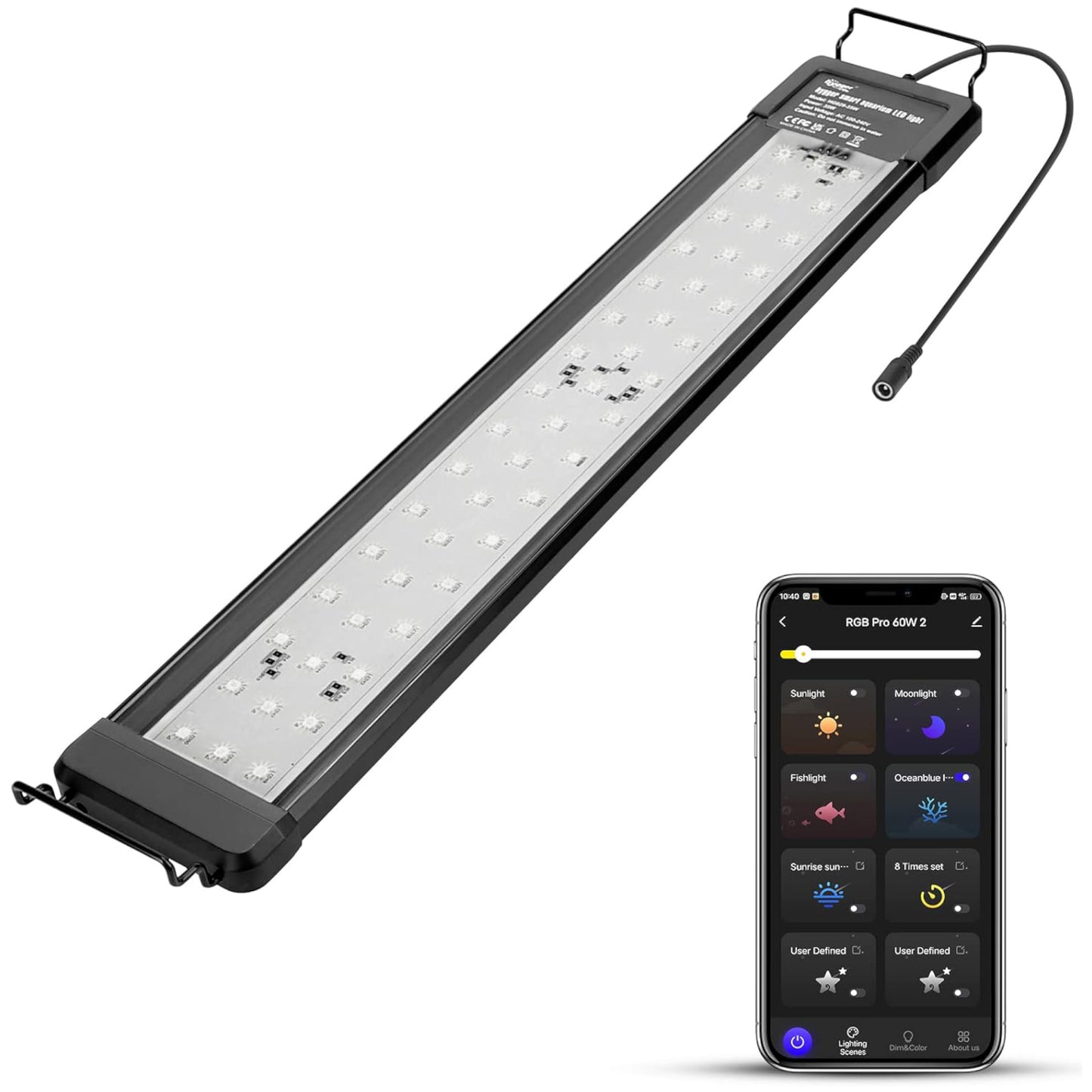 Hygger Aquarium Bluetooth LED Light 35W with App Control