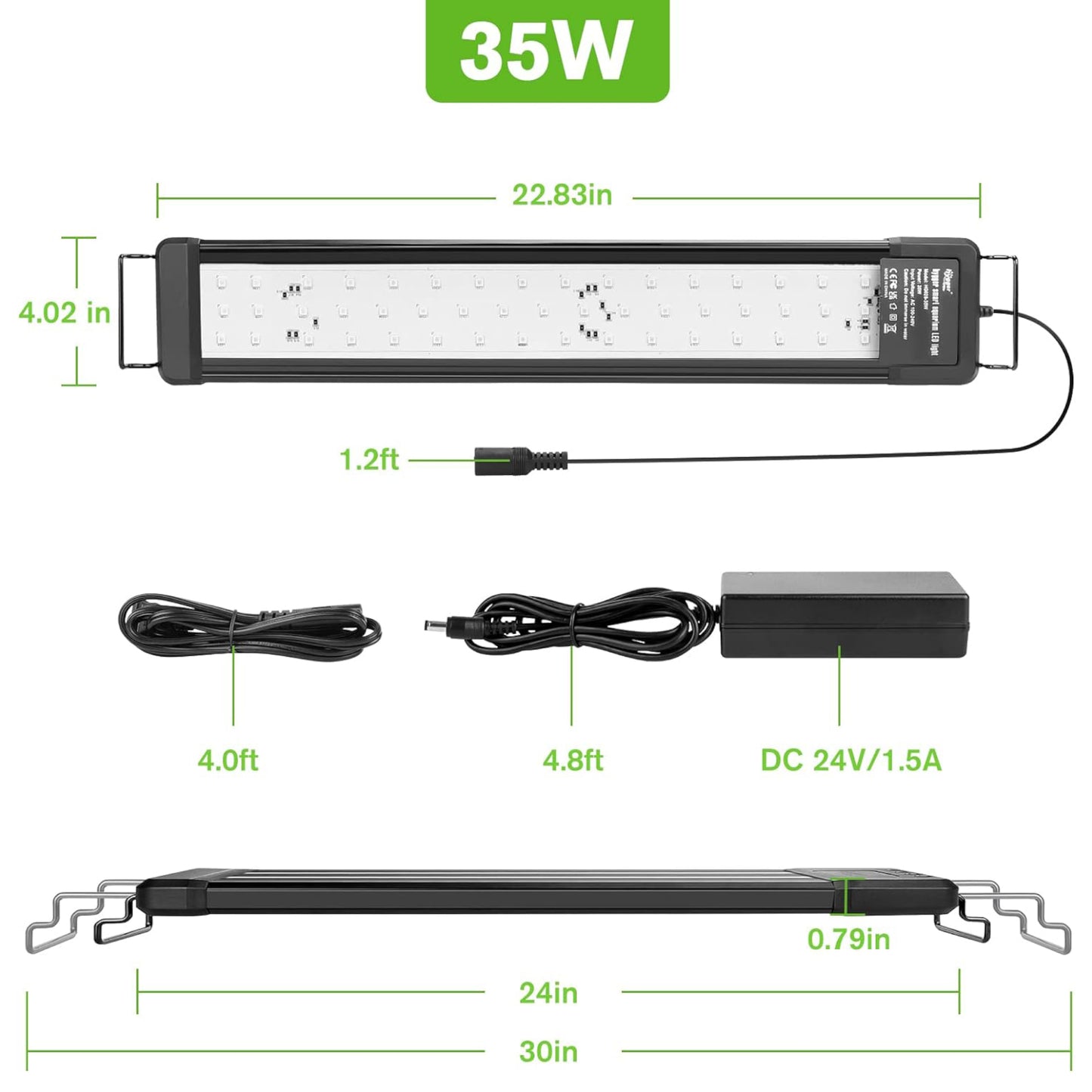 Hygger Aquarium Bluetooth LED Light 35W with App Control