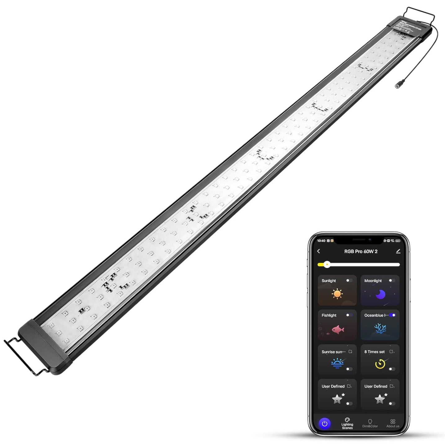 Hygger Aquarium Bluetooth LED Light 60W with App Control
