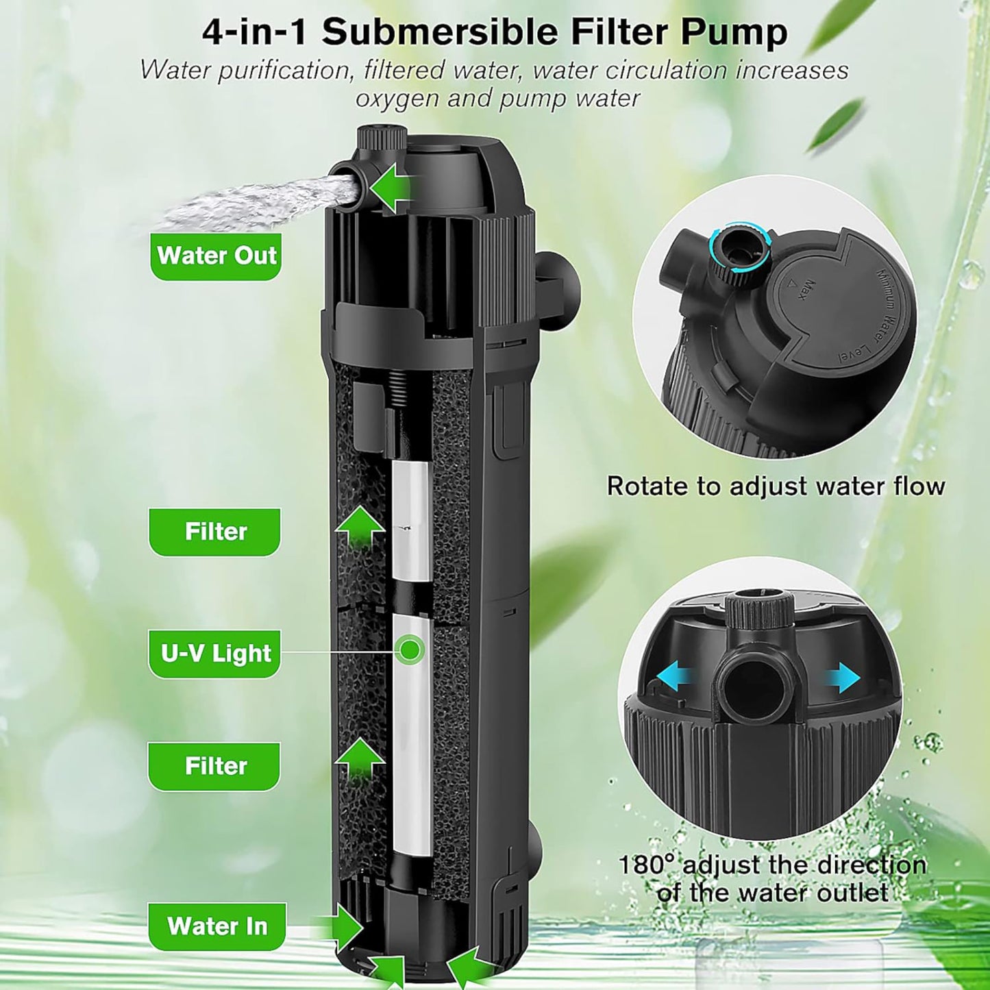 Hygger Fish Tank Filter Pump