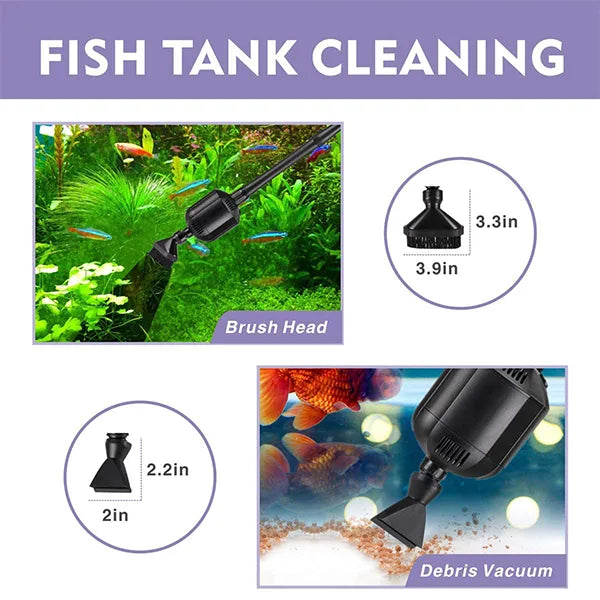 Hygger 5-in-1 electric aquarium gravel cleaner and water changer