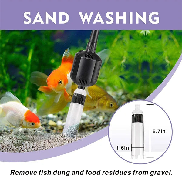 Hygger 5-in-1 electric aquarium gravel cleaner and water changer