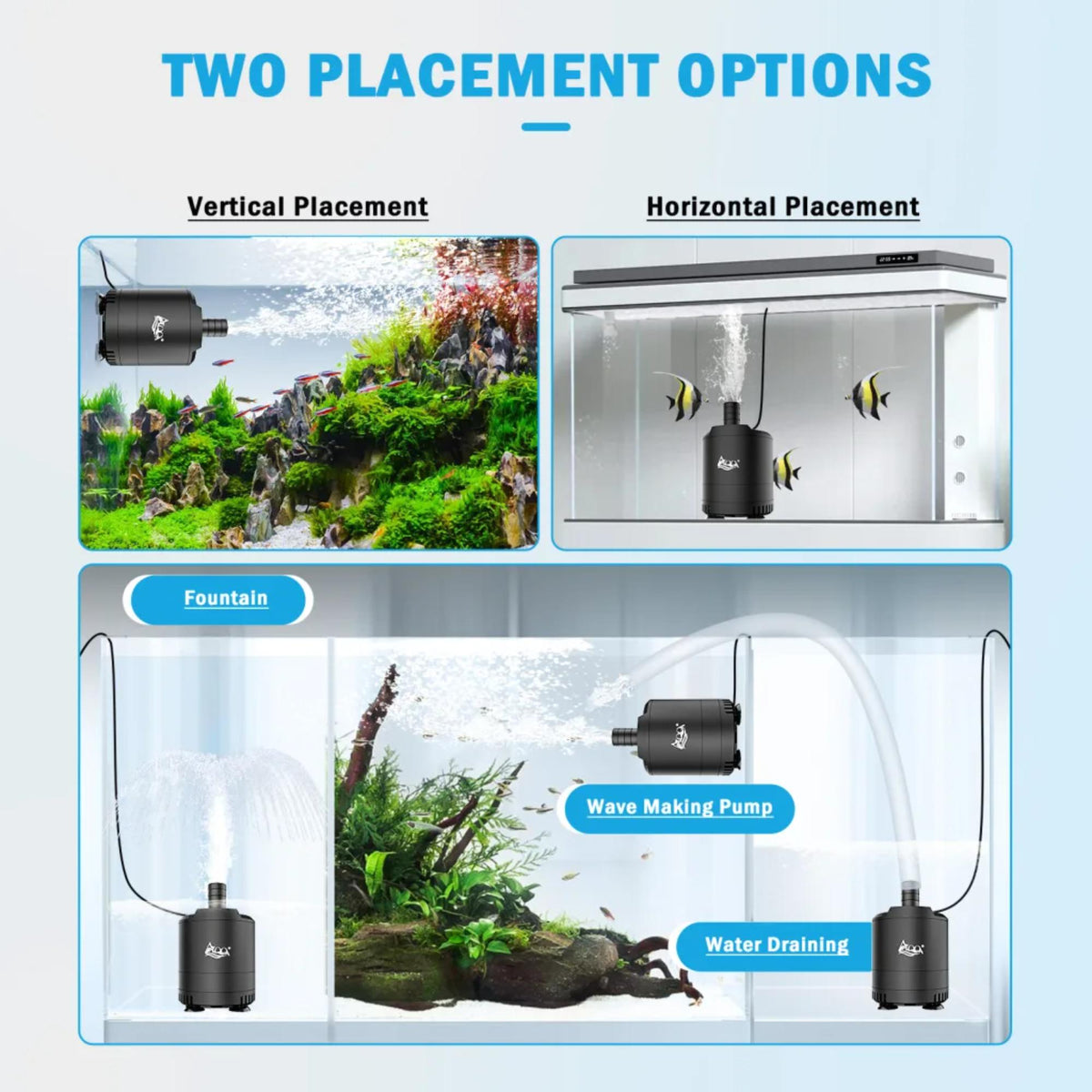 Aqqa Aquarium Submersible Water Pump