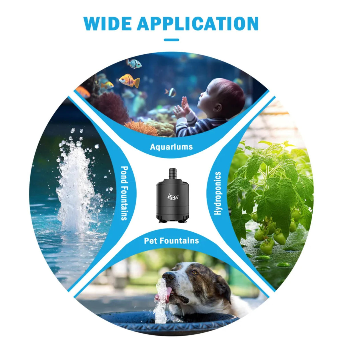 Aqqa Aquarium Submersible Water Pump