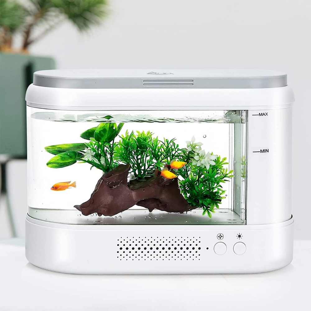 Hygger Small Betta Fish Tank with LED Light